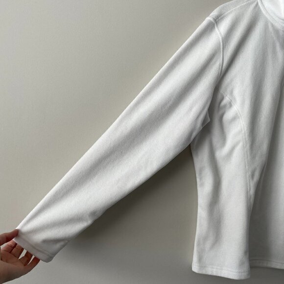 The North Face TKA 100 1/2 Zip Mock Neck Fleece Casual Sweatshirt White Large - Picture 4 of 7